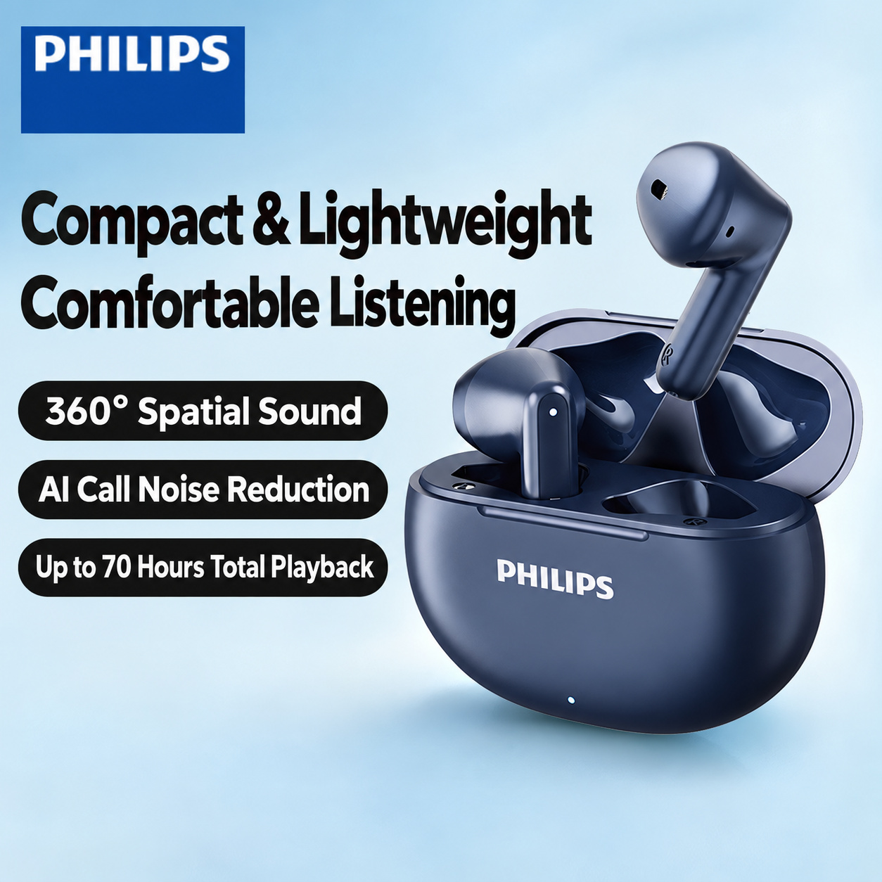 PHILIPS True Wireless Earbuds TAT1199 3